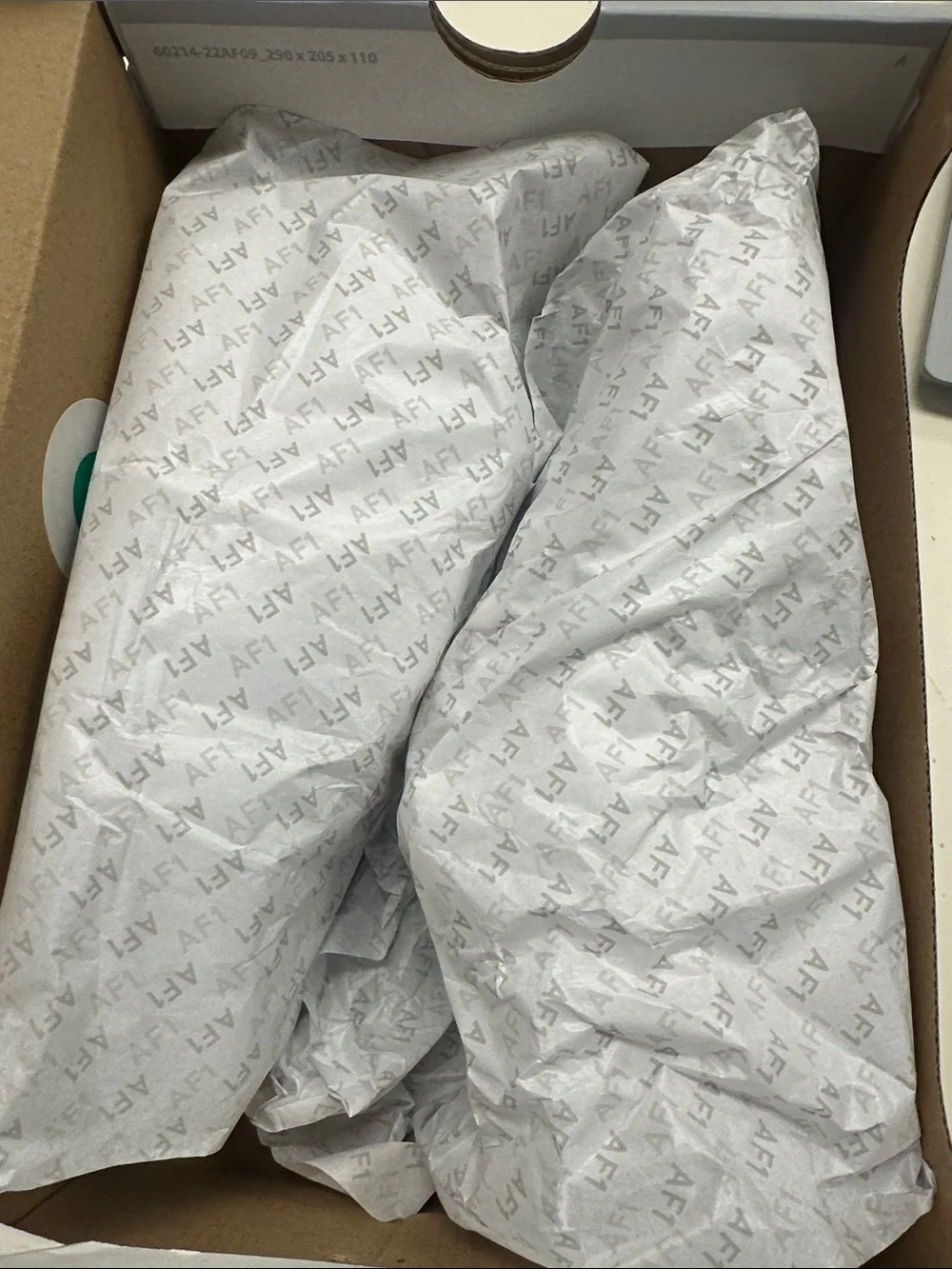 Nike Air Force 1 LE (GS) White/White Shoe Box Label